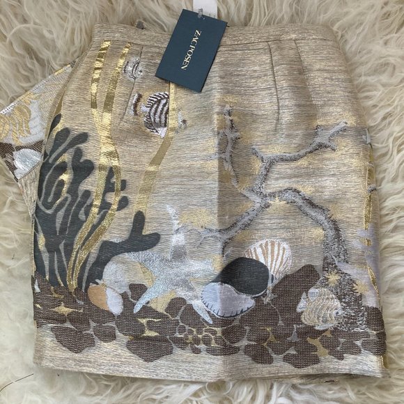 ZAC POSEN Ester Underwater Printed Knee-Length Skirt - Picture 10 of 15